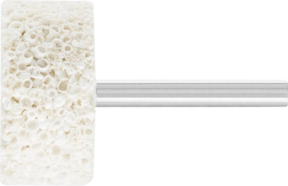 Polisseur en porcelaine de forme radiale avec manche en acier inoxydable, idéal pour le meulage et le polissage précis de bijoux ou de pièces métalliques.