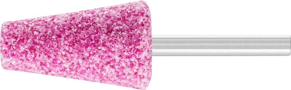 Rose de meulage conique avec une tige métallique, utilisée pour le meulage ou le polissage précis des surfaces.