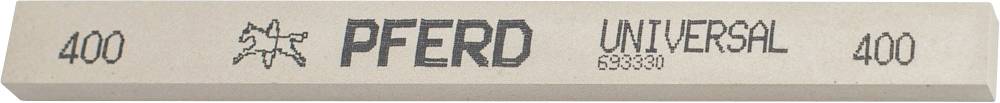 Une lime rectangulaire abrasive portant les inscriptions '400', 'PFERD', 'UNIVERSAL' et 'SB3300'. Principalement utilisée pour les travaux de ponçage.