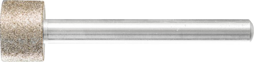 Crayon abrasif à tête cylindrique et tige métallique, utilisé pour le traitement et le polissage de matériaux.