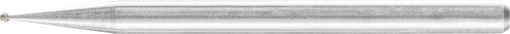 Un stylo à bille argenté avec son capuchon, posé sur un fond blanc.