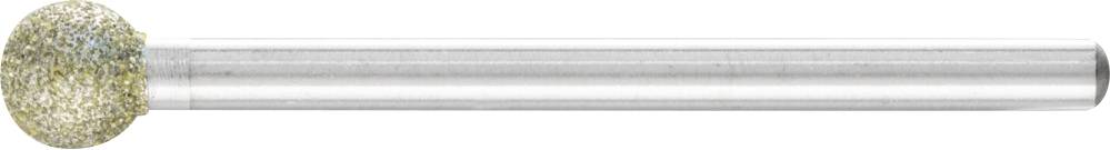 Fraise à ongles à tête sphérique et tige métallique. Utilisée pour le soin et la mise en forme des ongles.