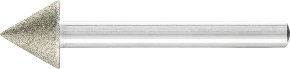 Un foret conique avec un manche en argent et une pointe en diamant de couleur or, adapté pour percer précisément des matériaux durs.