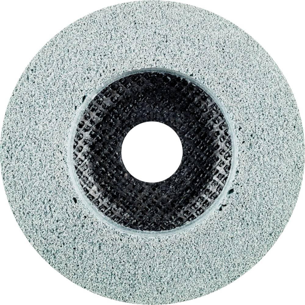 Disque rond, abrasif, avec un trou central. Surface rugueuse pour le traitement des matériaux.
