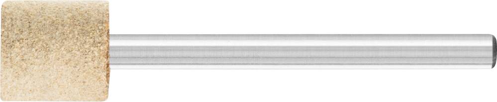 Stylo abrasif à tête cylindrique dorée et manche argenté. Adapté pour des travaux de meulage précis sur métal ou pierre.