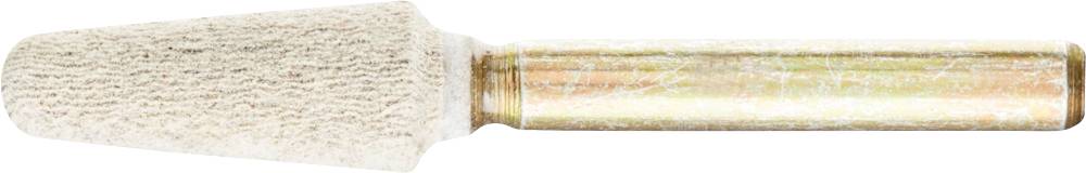 Embout de meulage cylindrique en beige, monté sur une tige métallique dorée, pour utilisation dans les perceuses et les outils de meulage.