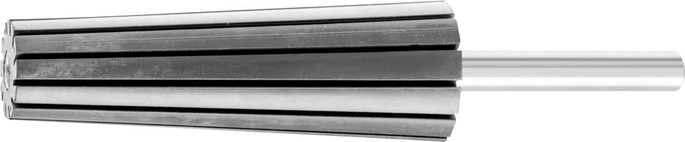 Un outil de surfaçage cylindrique à plusieurs arêtes droites, réparties uniformément ; utilisé pour l'usinage de précision.