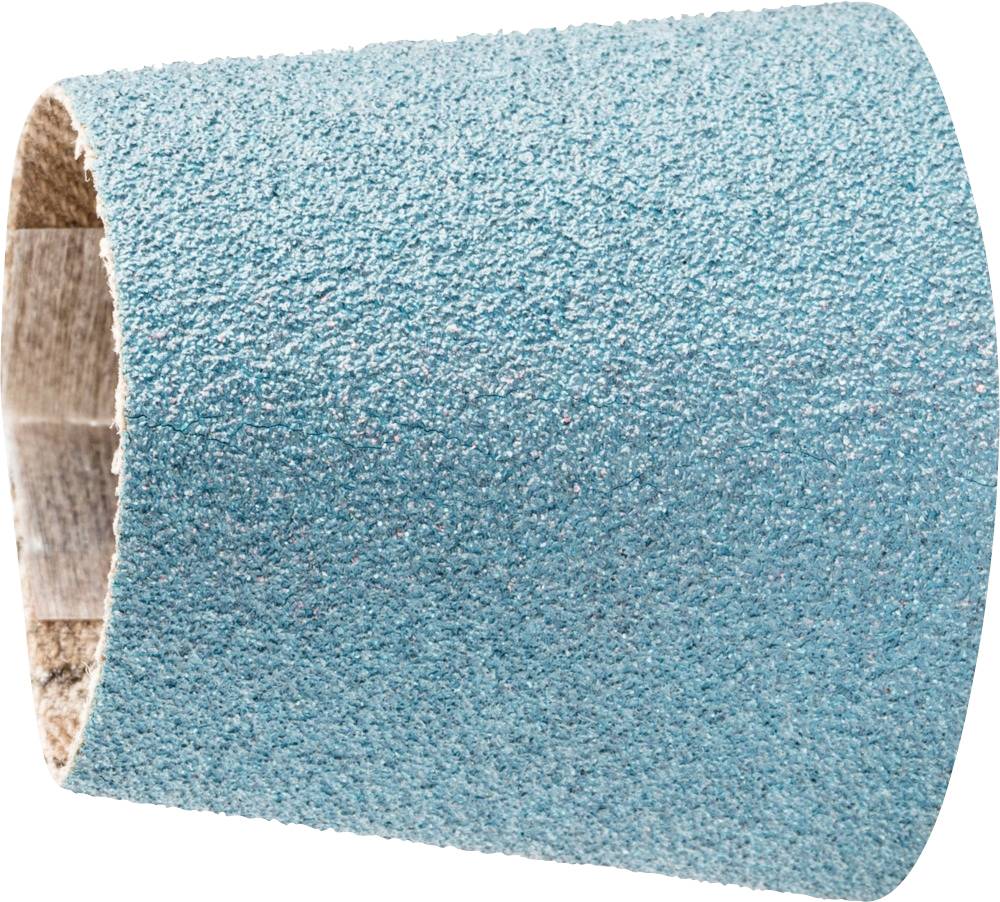 Embout de ponçage bleu de forme cylindrique, adapté aux travaux de ponçage sur bois ou métal.