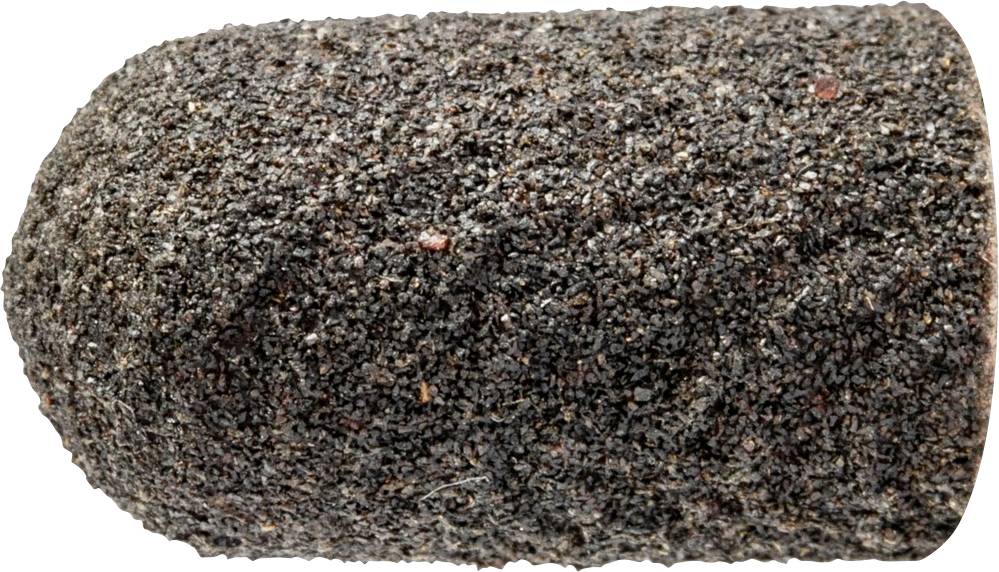 Un embout de meulage cylindrique à surface rugueuse et granulée, adapté pour lisser ou polir des surfaces.