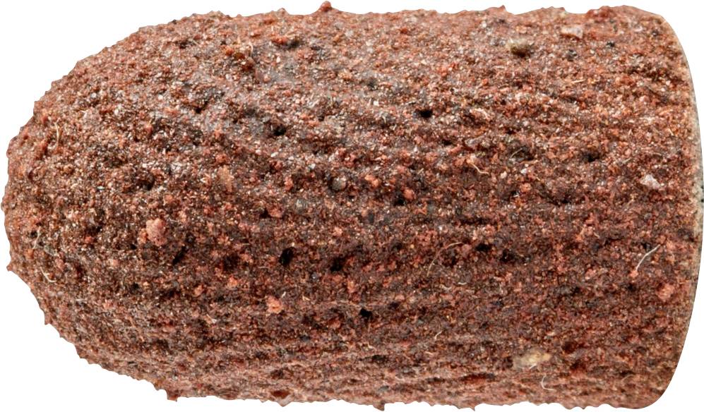 Un objet cylindrique rouille-rouge à pointe arrondie, probablement un artéfact archéologique ou historique.