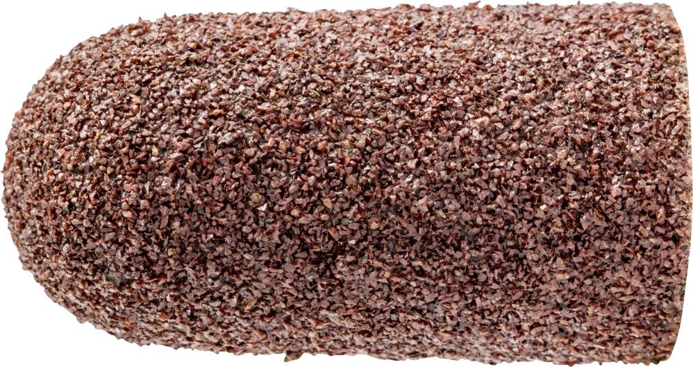 Un disque abrasif brun avec une texture rugueuse et granuleuse, adapté pour le ponçage ou le lissage des surfaces.