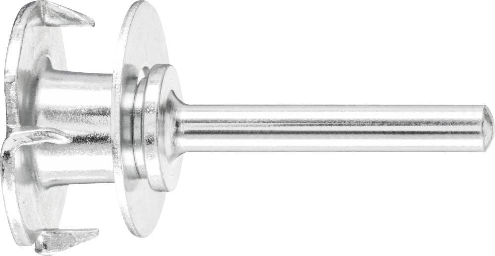 Un clou à tige métallique argenté est posé sur le côté. Il a une tête ronde et une pointe longue et lisse.