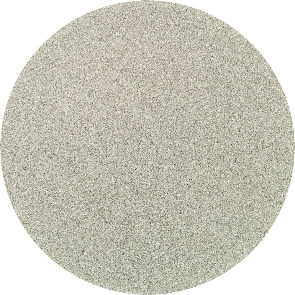 Un disque de papier de verre à grain uniforme et fin, généralement utilisé pour le ponçage de surfaces dans les travaux artisanaux.