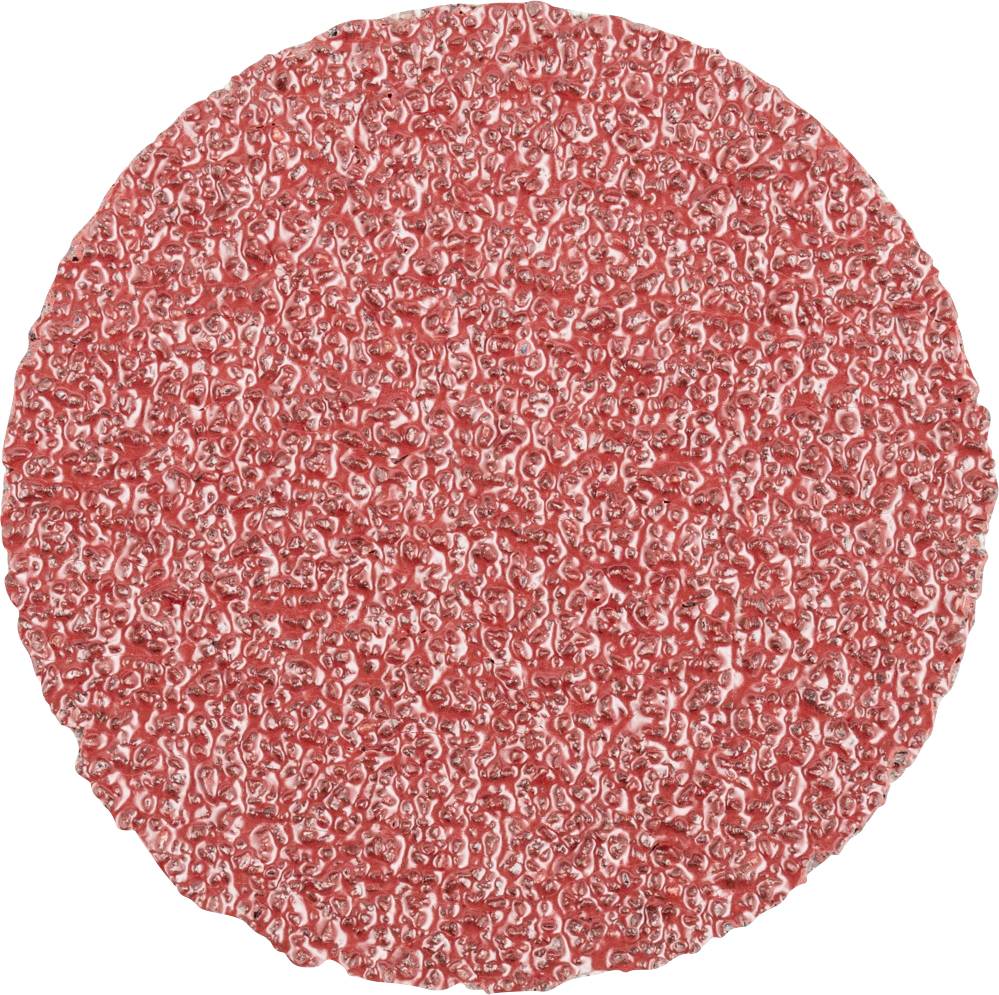 Objet rond et rouge, à l'apparence structurée, ressemblant à un filet à mailles fines, sur un fond blanc.