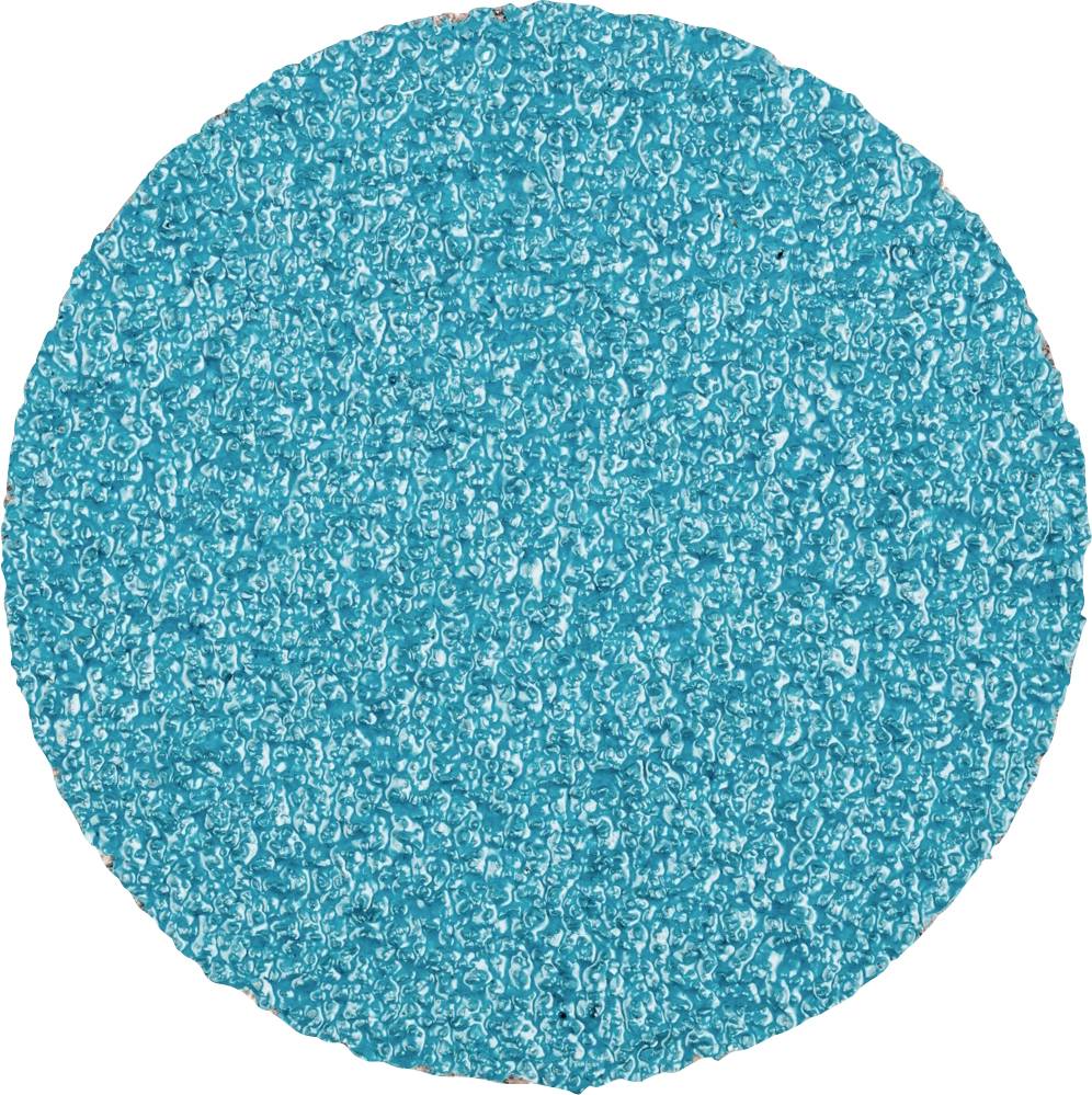 Un motif de surface ovale, bleu et structuré, qui rappelle un abrasif.