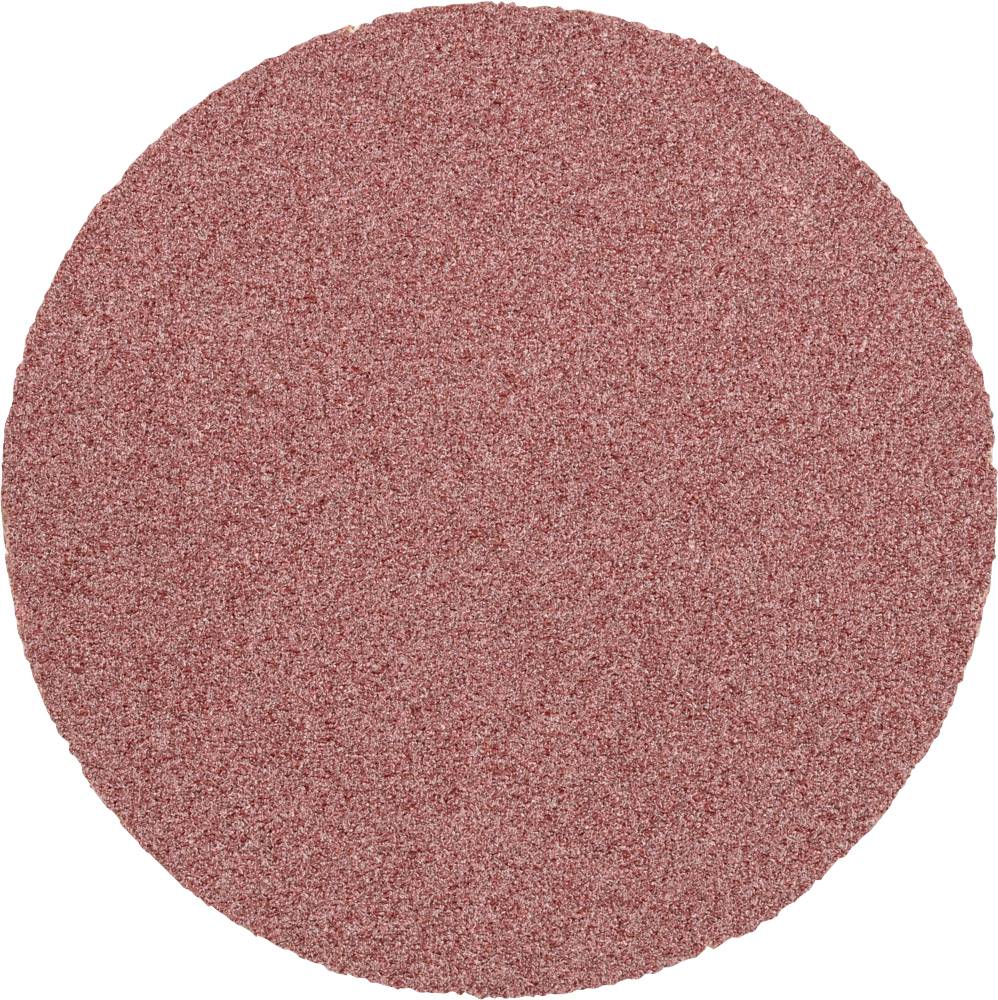Un papier de verre ovale de couleur rouge-brun. Il est utilisé pour lisser les surfaces lors de travaux sur bois ou sur métal.