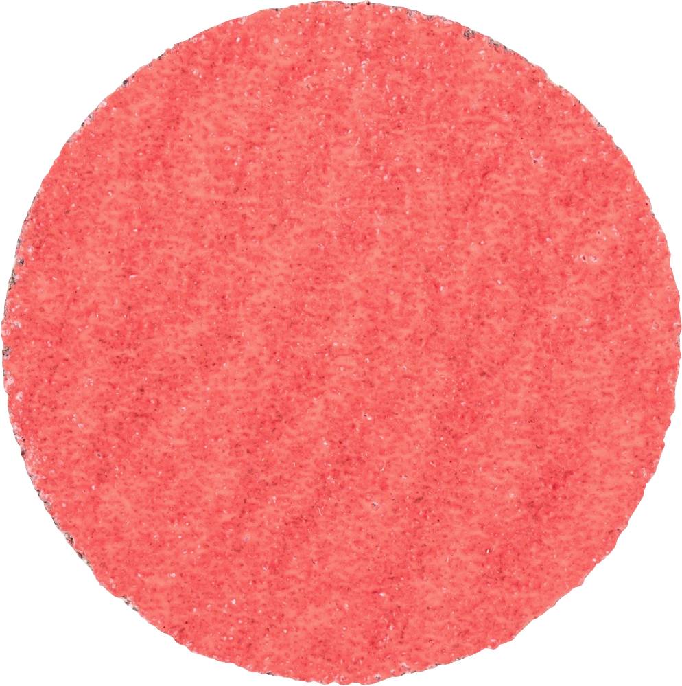 Cercle rouge avec surface texturée.