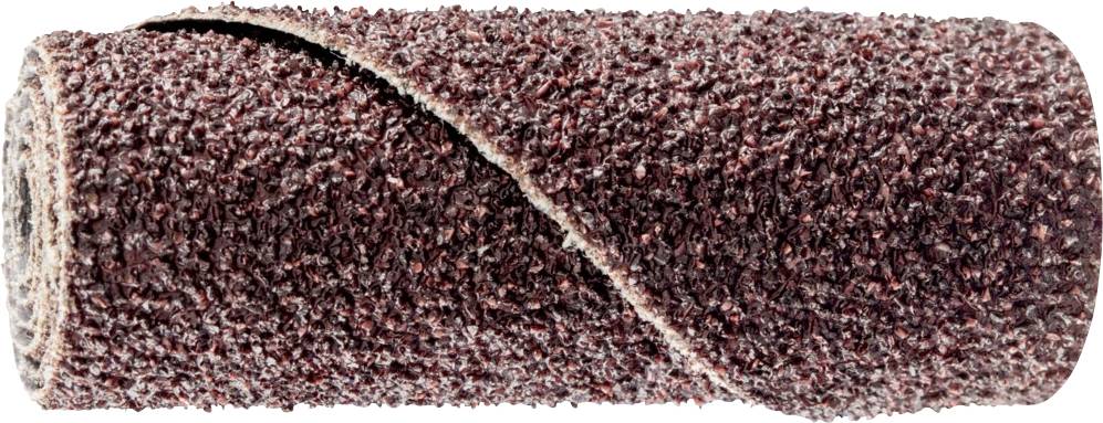 Un rouleau de papier de verre à grain grossier de couleur rouge foncé, adapté aux travaux de ponçage rugueux sur des surfaces dures.