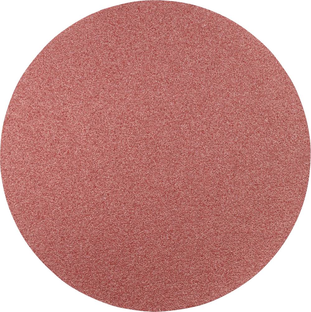 Esquisse d'un papier de verre rouge de forme ovale, montrant sa surface rugueuse et texturée destinée aux travaux de ponçage.