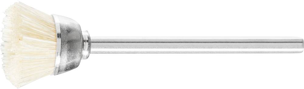 Embout métallique à poils longs pour perceuse. Utilisé pour le nettoyage et le polissage de surfaces.