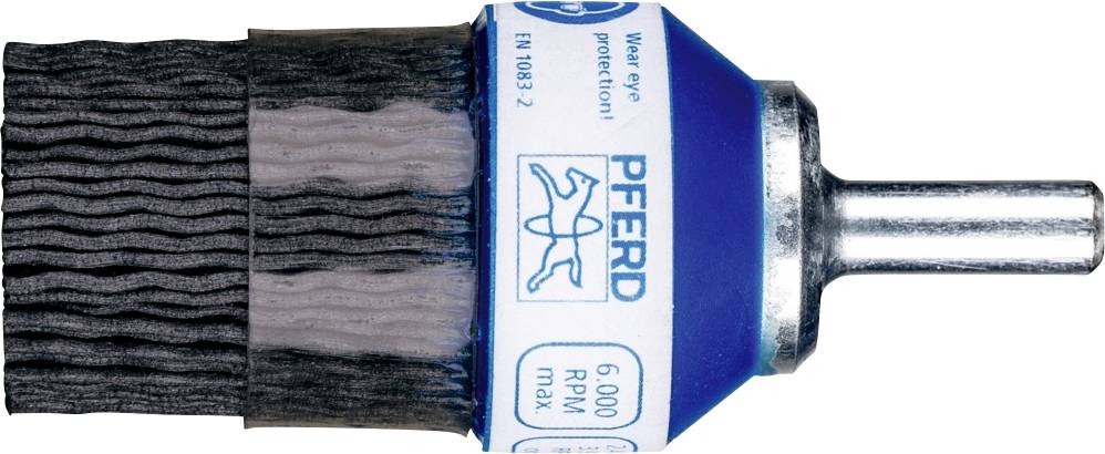 Brosse rotative en métal, marque Pferd, recommandée pour 6 000 tr/min. Remarque : porter une protection des yeux.