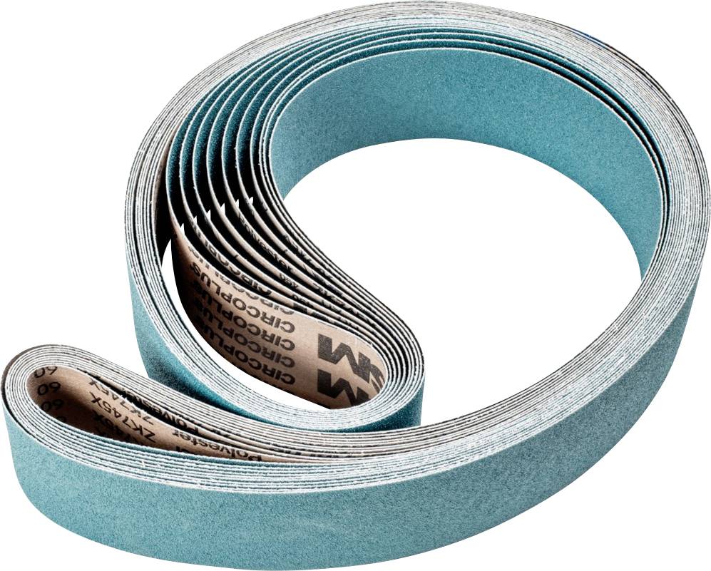 Un rouleau de papier abrasif de couleur bleue, utilisé pour les travaux de ponçage.