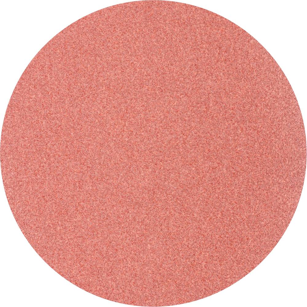 Cercle rouge rond à surface texturée, ressemblant à du papier de verre.