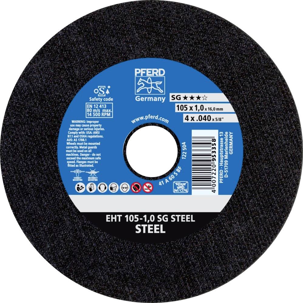 PFERD EHT 105-1,0 SG STEEL/16,0 61315110 Disque à tronçonner 105 mm 25 pc(s) acier