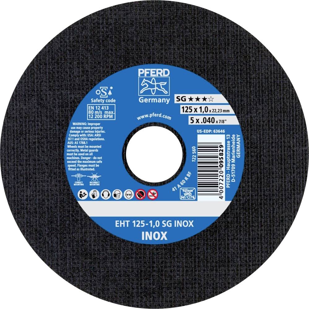 PFERD TOOLS EHT 125-1,0 SG INOX 61341116 Disque à tronçonner 125 mm 25 pc(s) acier inoxydable