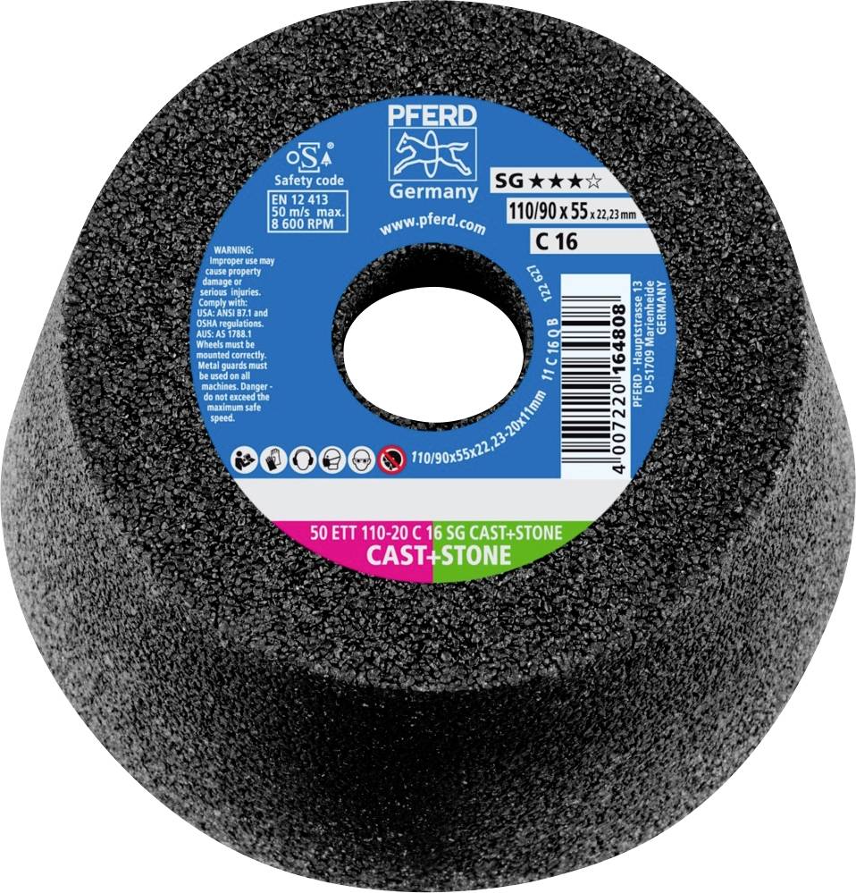 PFERD 63518222 Bouton de ponçage 50 ETT 110-20 C 16 SG CAST+STONE 110 mm 2 pc(s)