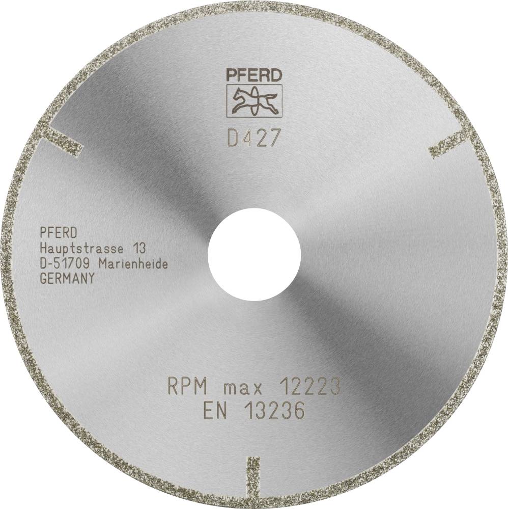 PFERD 68412238 D1A1R 125-2-22,23 D 427 GAG Disque à tronçonner diamanté Diamètre 125 mm Ø de perçage 22.23 mm Duroplast