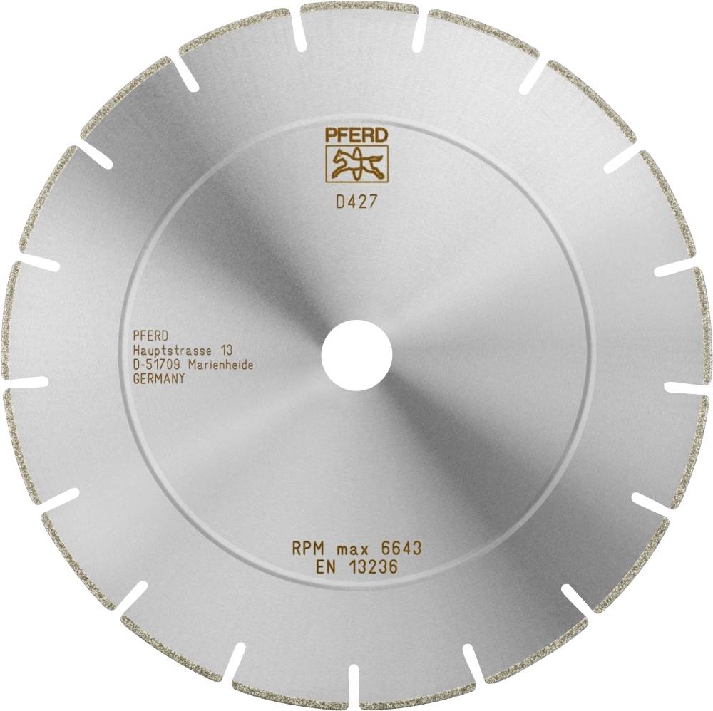 PFERD 68423227 D1A1RSS 230-2,5-22,23 D 427 GAS2 Disque à tronçonner diamanté Diamètre 230 mm Ø de perçage 22.23 mm Duroplast