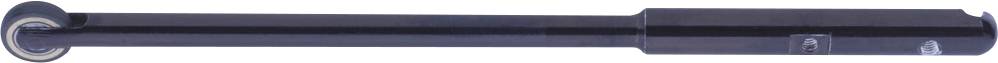 Vérin hydraulique, cylindrique et sombre, avec support métallique à l'extrémité supérieure. Utilisé pour la transmission de force et le contrôle du mouvement.