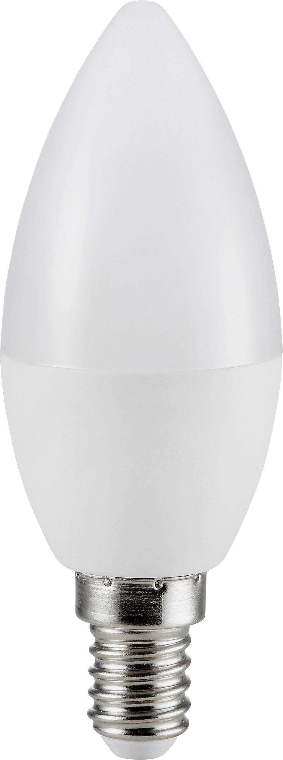 Lampe LED en forme de bougie avec culot E14. Adaptée à l'éclairage décoratif et économe en énergie.