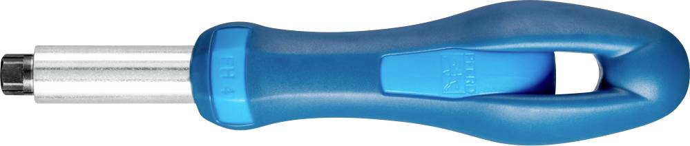 Tournevis bleu avec poignée ergonomique et embout métallique argenté, adapté aux travaux manuels précis.