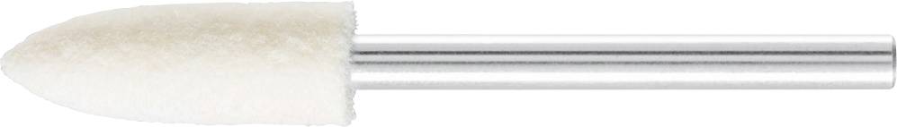 Embout de polissage pour ongles en matériau blanc et fibreux, muni d'un manche métallique. Principalement utilisé pour lisser et polir les ongles.