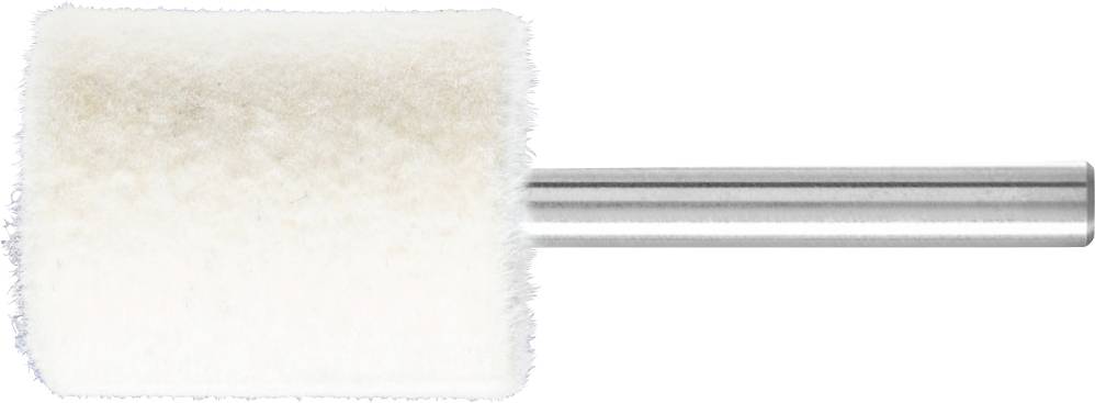 Rouleau de peinture blanc à manche court, adapté aux applications sur surfaces lisses.