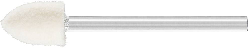 Un embout de polissage conique avec une tige métallique, utilisé pour les soins des ongles et le polissage des surfaces.