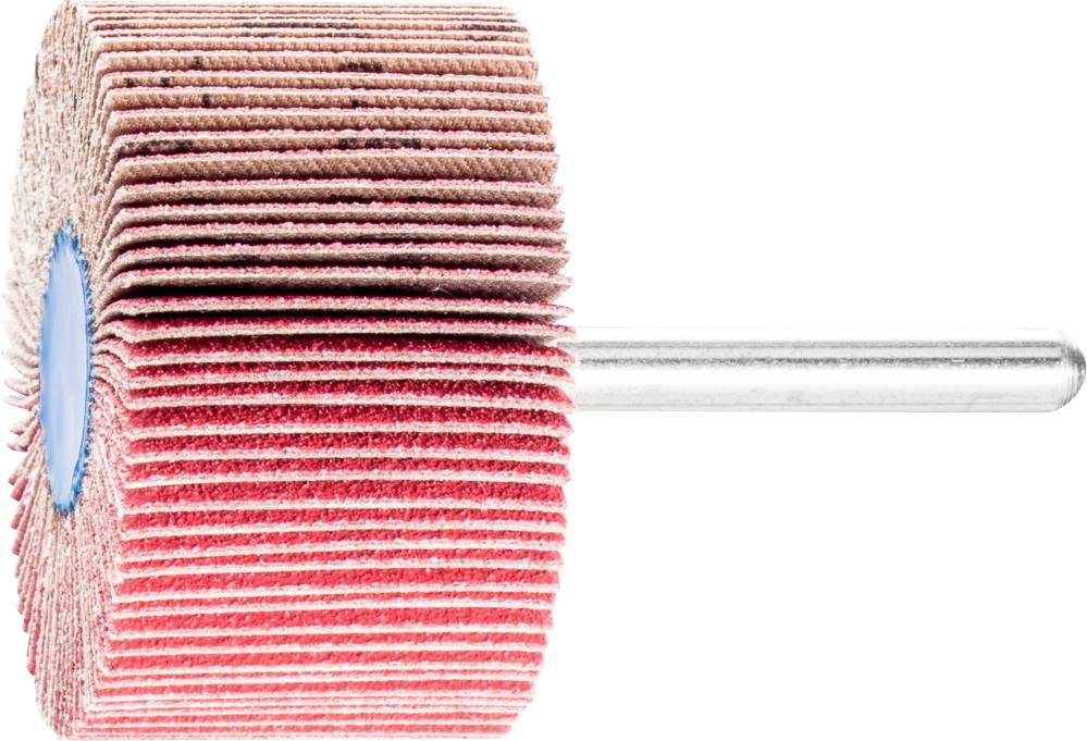 Une serpillière de ponçage avec des lamelles rouges et un manche argenté, utilisée pour le ponçage et le polissage des surfaces.