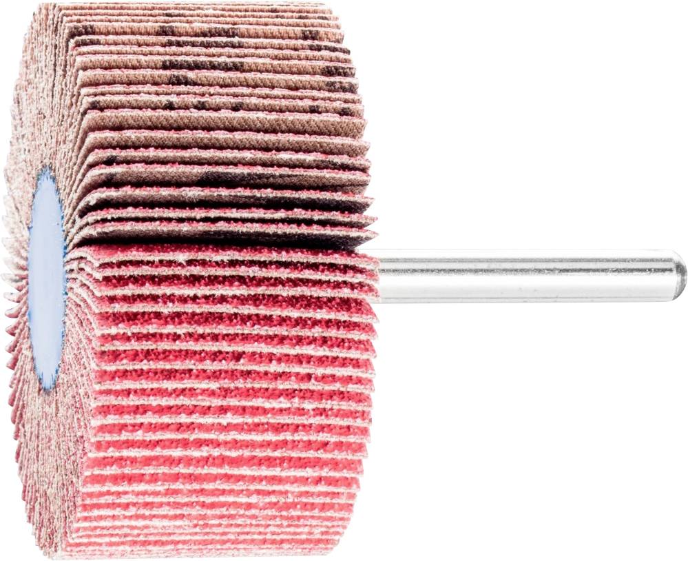 Meule à rectifier : Outil abrasif rouge avec une tête ronde et un manche en métal. Adapté pour le ponçage et le polissage précis des matériaux.