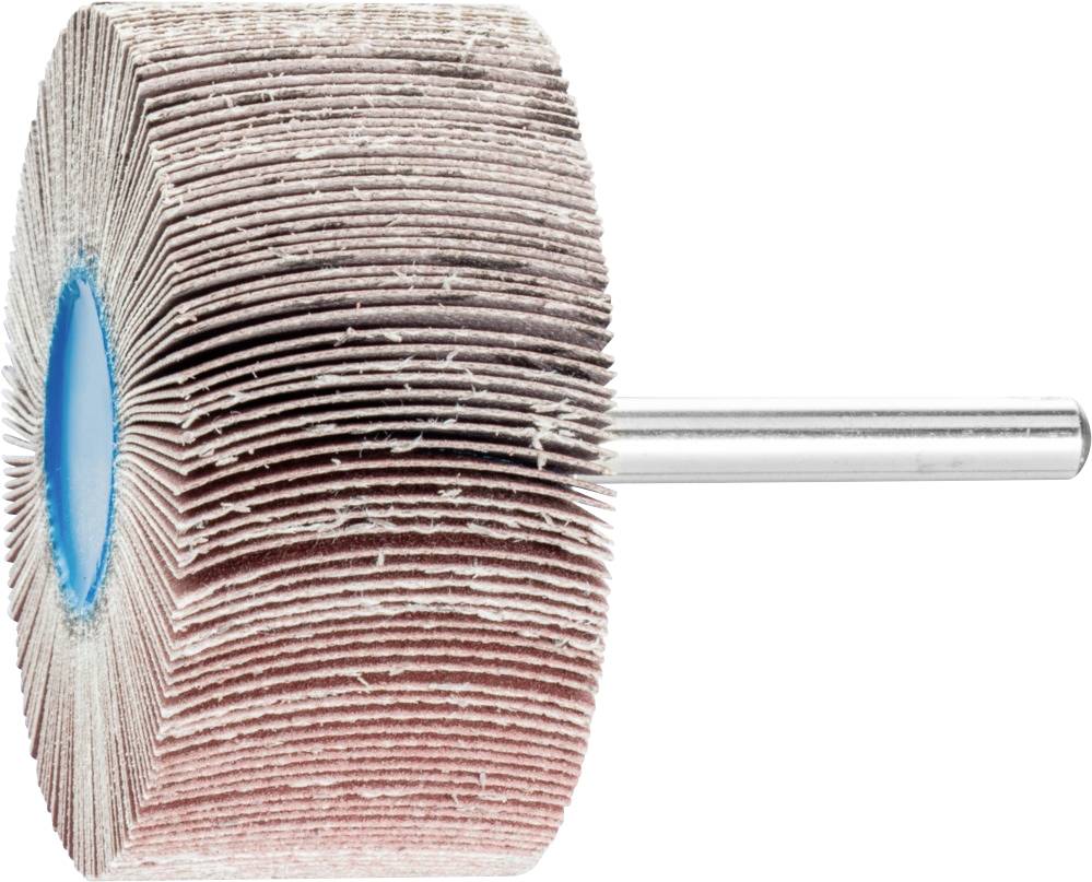 Balai-serpillière composé de multiples lamelles avec une tige métallique centrale, utilisé pour poncer et polir des surfaces.