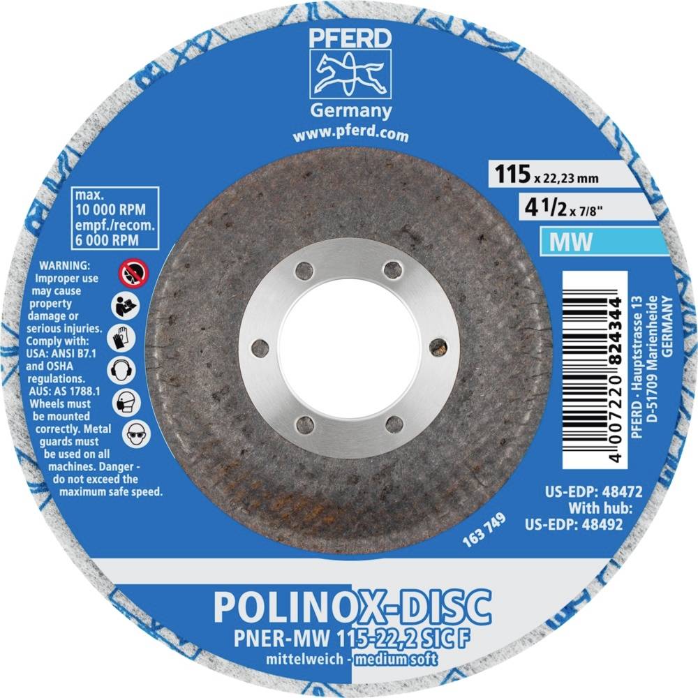 PFERD 44690722 Disque non tissé POUR CHEVAL 115 mm 5 pc(s)