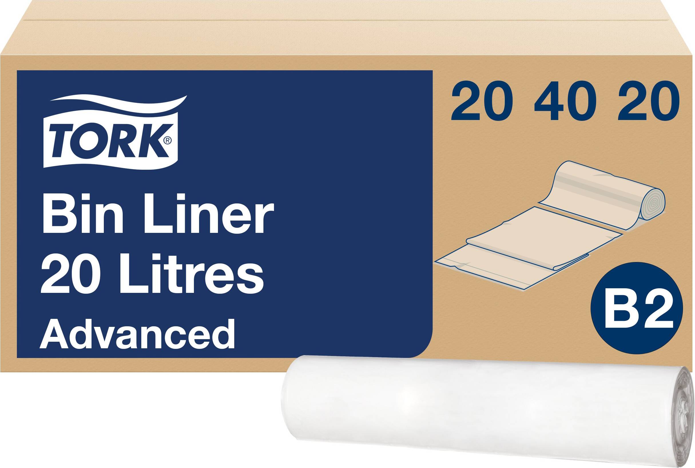 TORK 204020 Sac poubelle 20 l blanc 1000 pc(s)