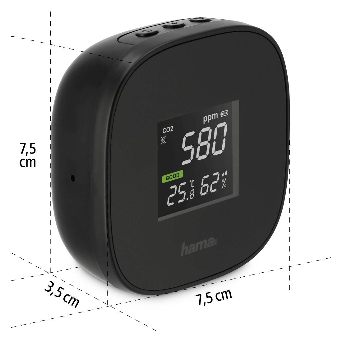 Appareil de mesure de la qualité de l'air Hama Safe noir