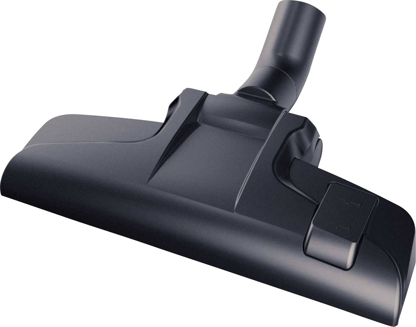 Buse d'aspirateur noire avec une large tête d'aspiration et une surface lisse, adaptée pour ramasser la poussière et les saletés sur les sols.