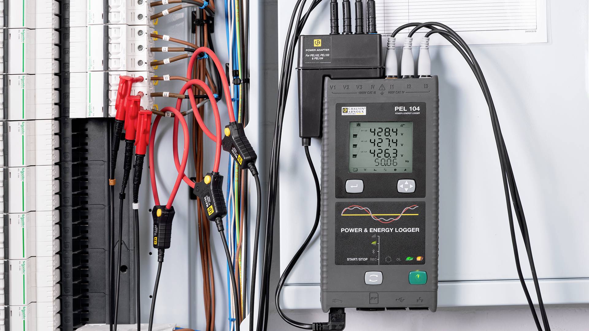 Chauvin Arnoux PEL 104 Analyseur de réseau triphasé avec fonction enregistreur