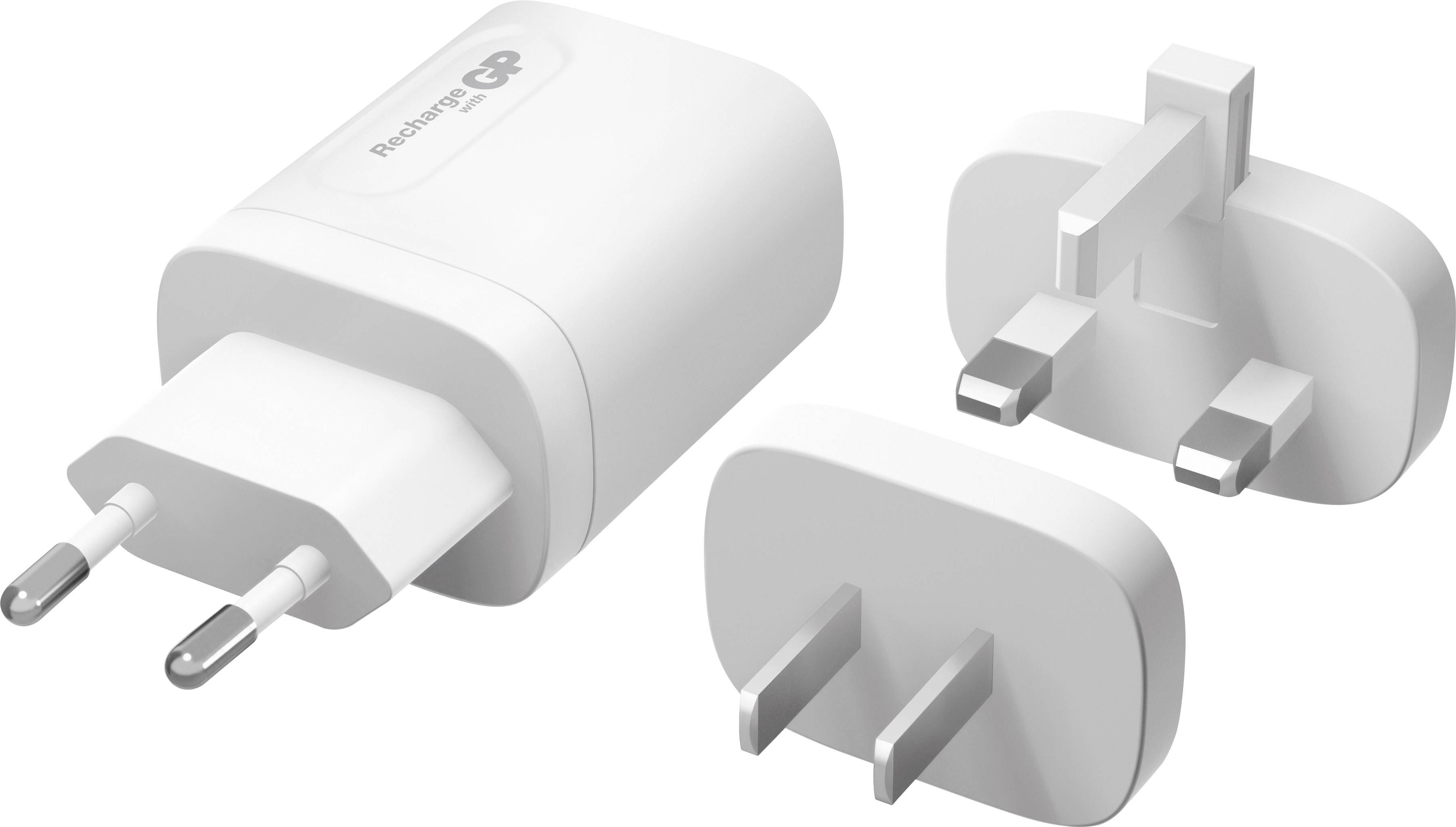 Chargeur USB GP GPWC20WPWHUSB174 2 x 1x USB-A, 1x USB-C®