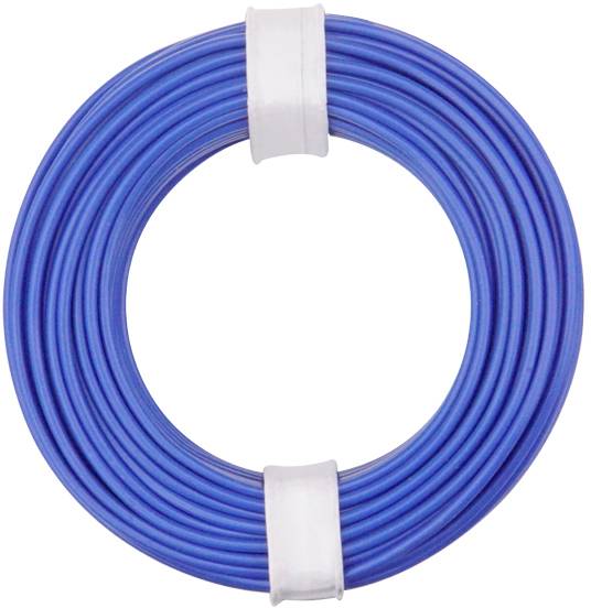 Donau Elektronik 125-012 Fil de câblage 1 x 0.25 mm² bleu 10 m
