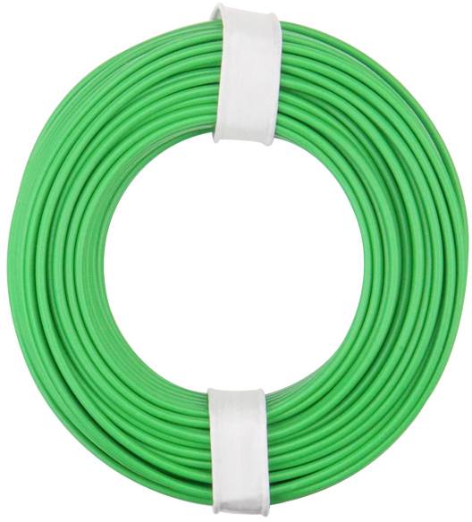 Donau Elektronik 125-014 Fil de câblage 1 x 0.25 mm² vert 10 m
