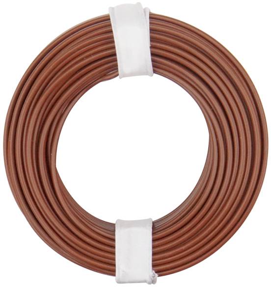 Donau Elektronik 125-018 Fil de câblage 1 x 0.25 mm² marron 10 m